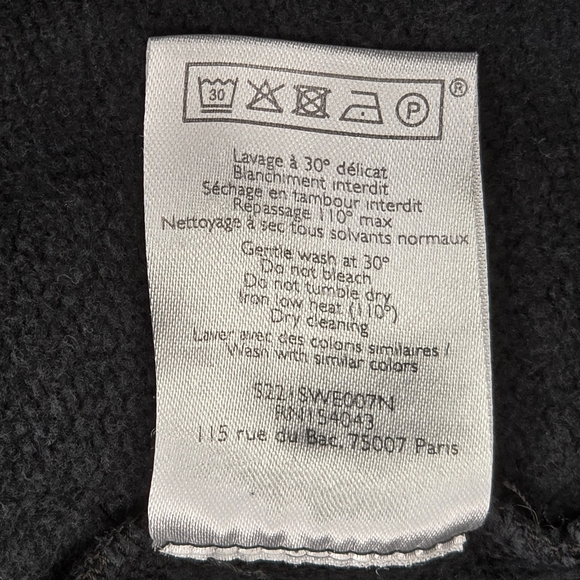 Sézane Women’s Charcoal Marbled Sweatshirt Red Heart Embroidery Size M - Picture 5 of 7